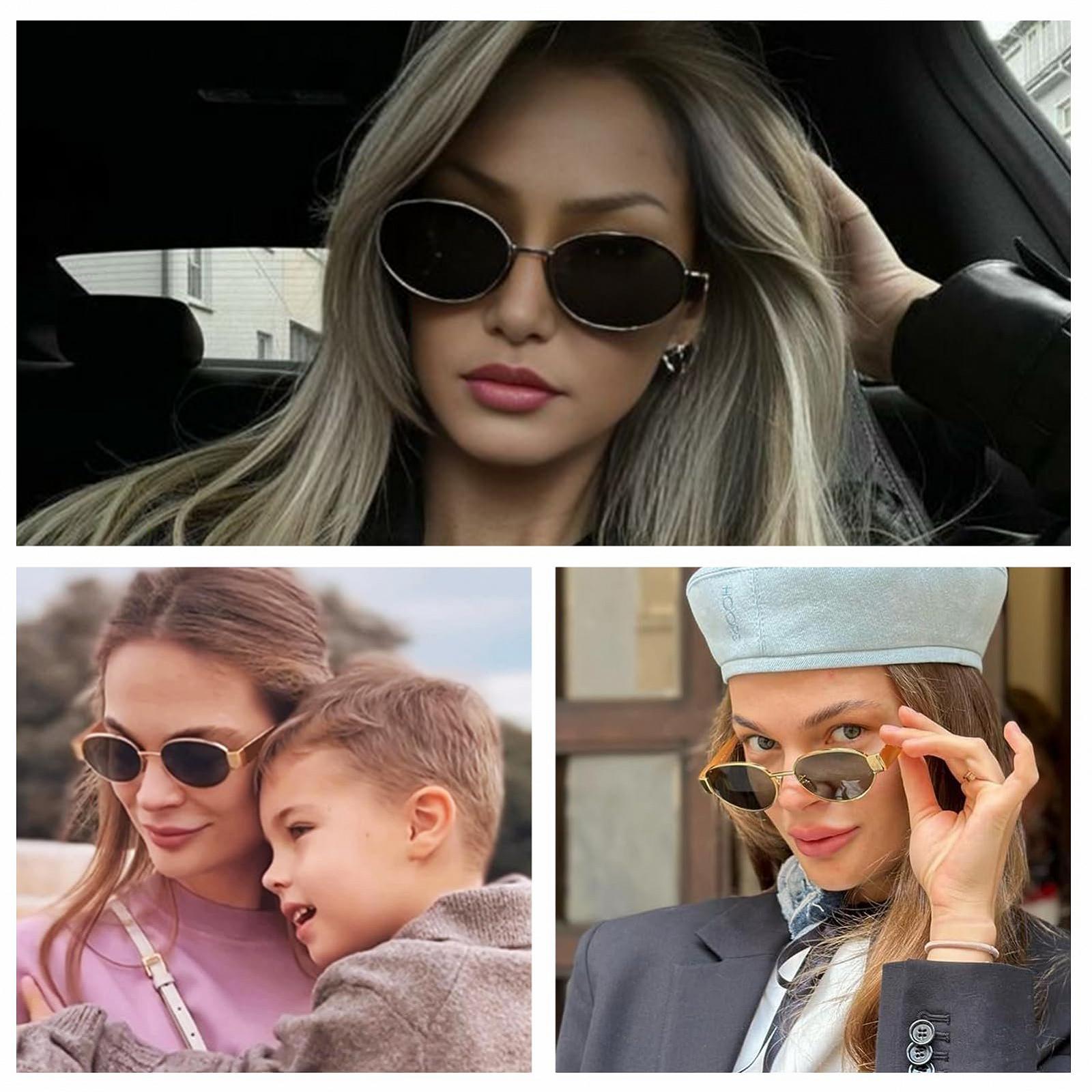 Овальні сонцезахисні окуляри LOJUDI для жінок і чоловіків, круглі в стилі ретро, дизайнерські із захистом UV400, фото №5