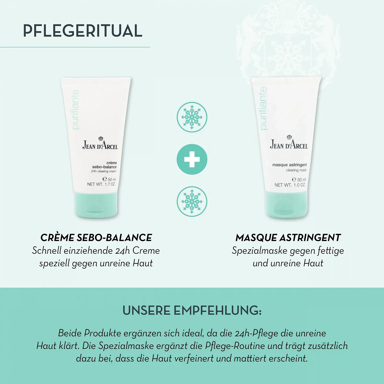 Маска JEAN D'ARCEL Purifiante Astringent для звуження пор проти почервоніння та жирної шкіри з білою глиною та алантоїном 30 мл, фото №6