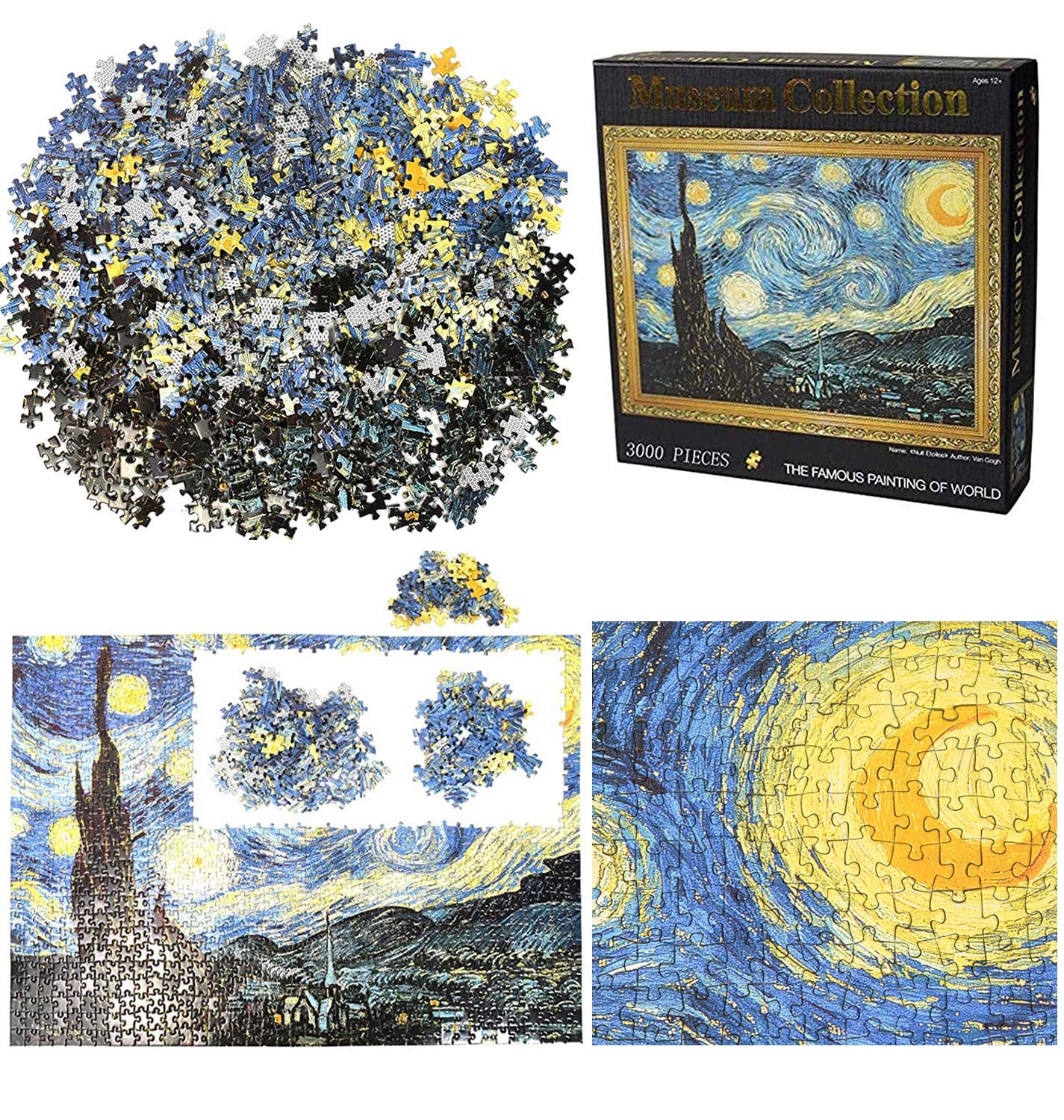 Пазл Starry Night Vincent Van Gogh 2000 элементов 100 x 70 см, фото №4 Пазл Starry Night Vincent Van Gogh 2000 элементов 100 x 70 см, фото №4