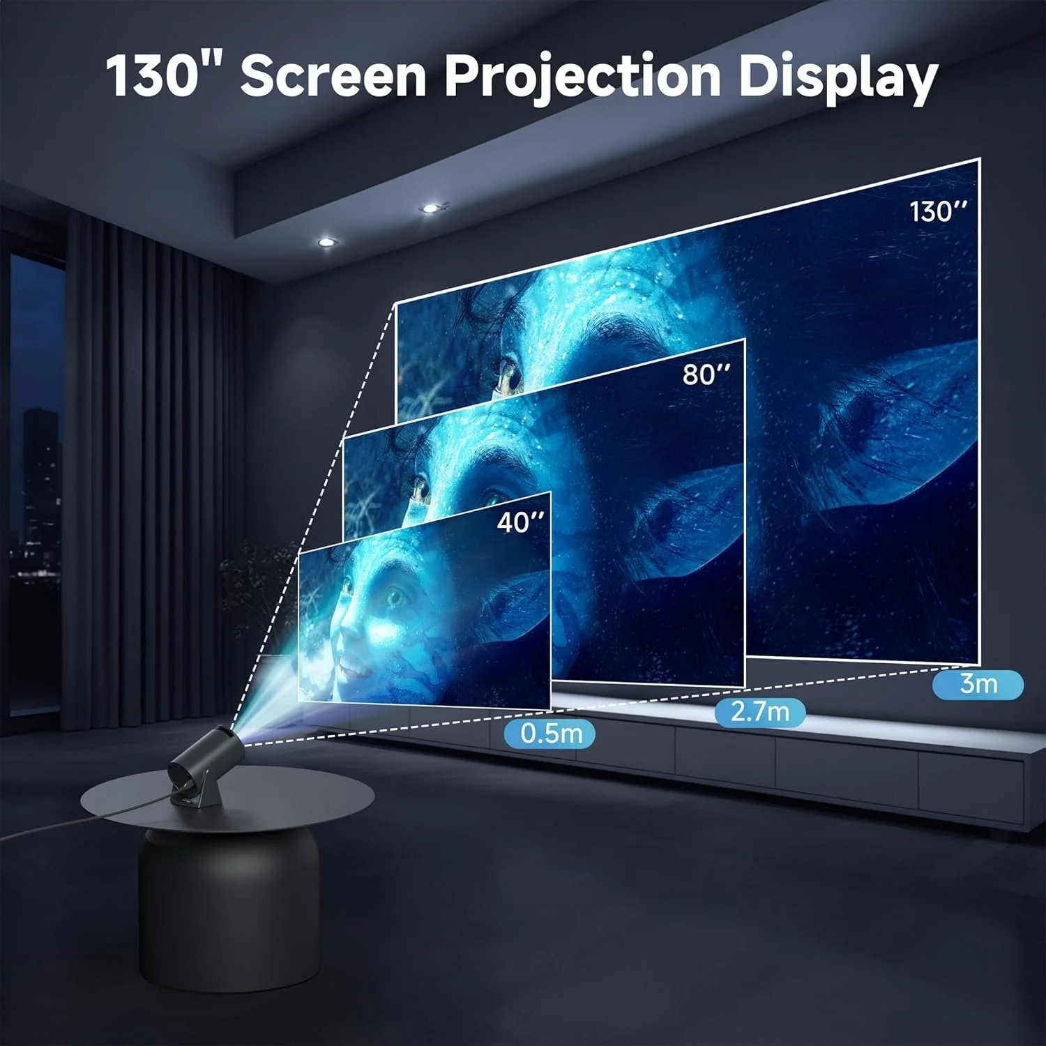 Проектор Polocsh HY300 Pro  HD Wi-Fi Bluetooth Android 11, фото №6 Проектор Polocsh HY300 Pro  HD Wi-Fi Bluetooth Android 11, фото №6