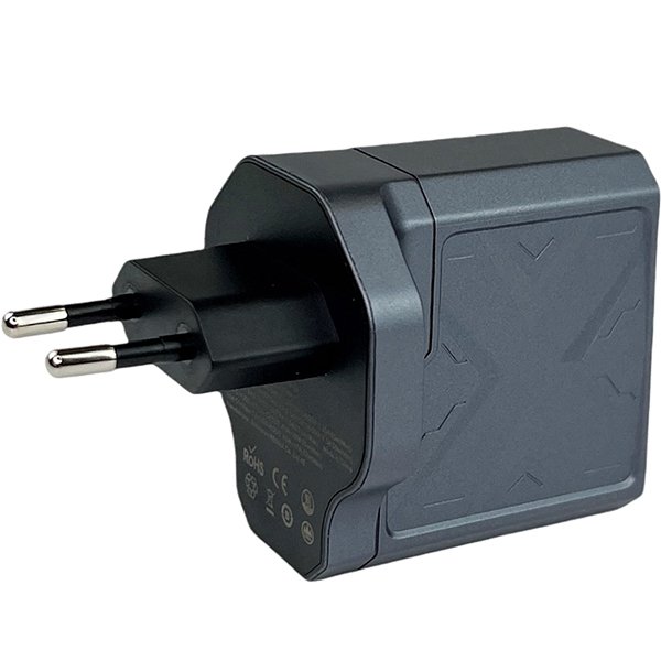 Швидка GaN зарядка 65W REMAX RP-U108 2xType-C + 1xUSB-A Чорний, фото №4