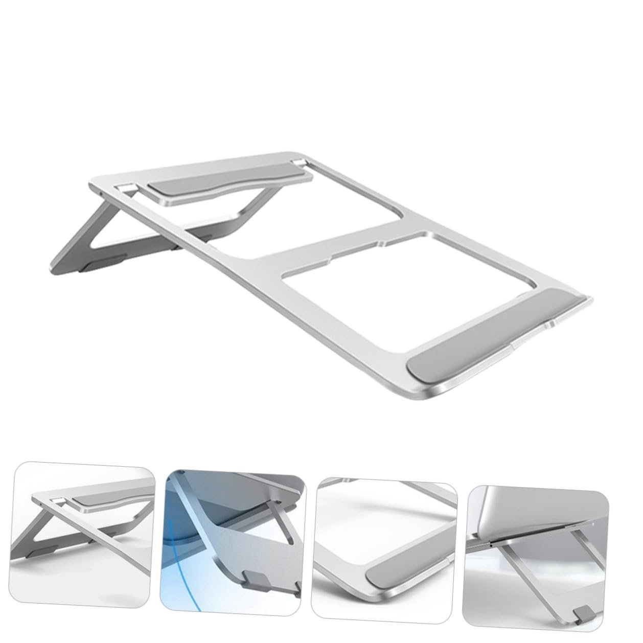 Подставка для ноутбука складная Алюминиевый сплав Эргономичный Наклон Держатель для ноутбука Рассеивание тепла Поддержка для ноутбука для офиса и в дороге, фото №7