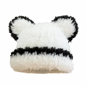 Шапка Ведмедик Ldabrye Зимова З хутряними вушками для дівчат Y2K - Фото 1