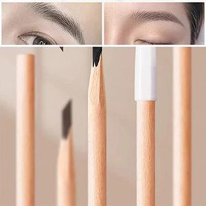 Олівець для брів Waterproof Wooden Professional Eyebrow Makeup Pen Coffee Colour synthetic.ua - Фото 1