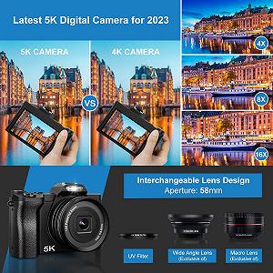 Фотоапарат IXNAIQY DC201 48 Мп / CMOS / 5K 60 fps / 16X зум / Wi‑Fi / Чорний synthetic.ua - Фото 1
