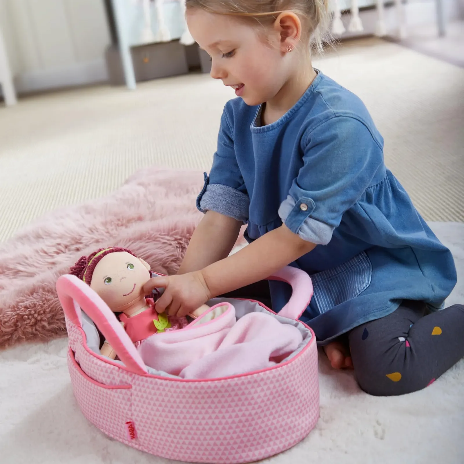 Сумка-переноска для ляльки HABA Рожева, фото №7 Сумка-переноска для ляльки HABA Рожева, фото №7