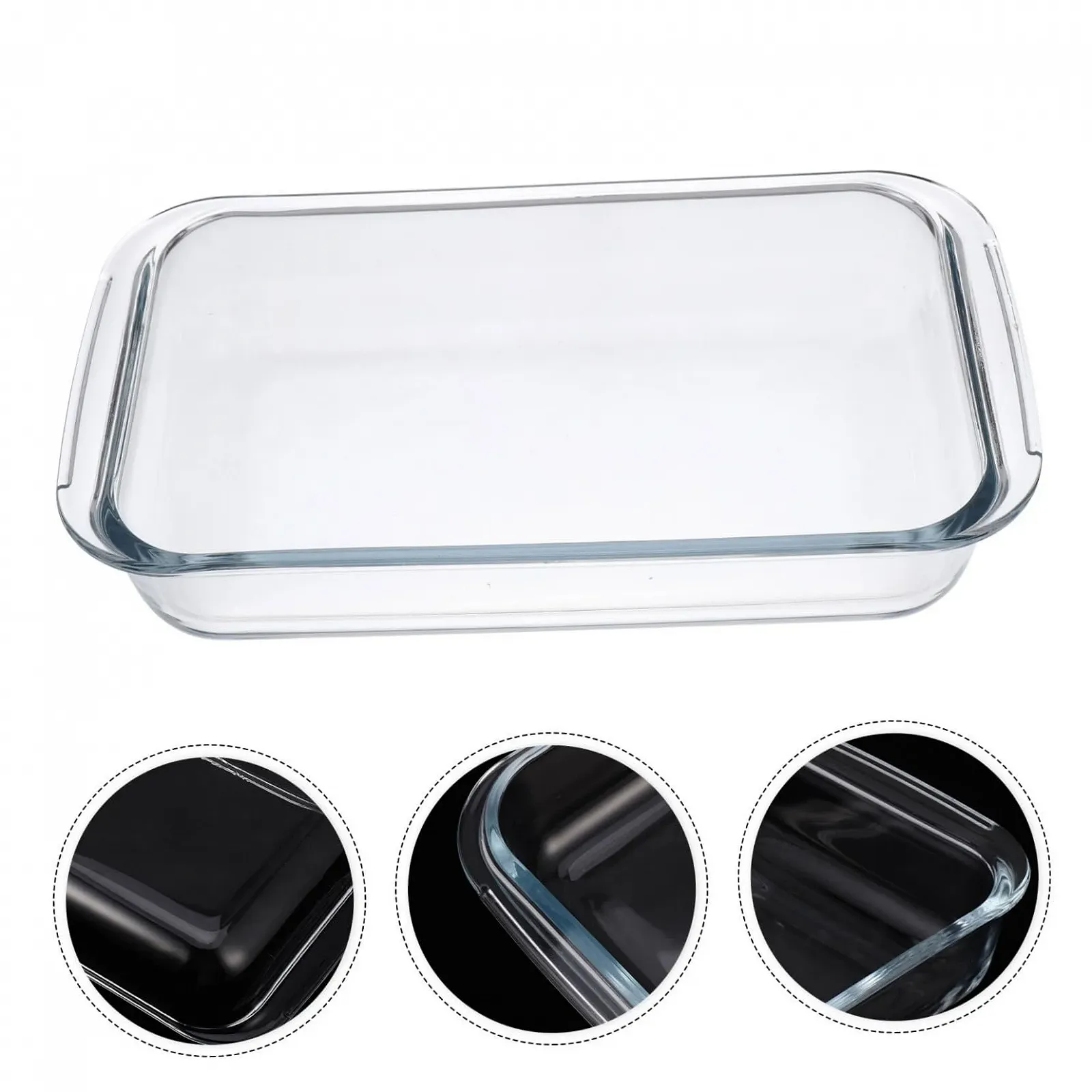 Форма для запекания GLEAVI Закаленное стекло Прямоугольная Большая Термостойкая, фото №9