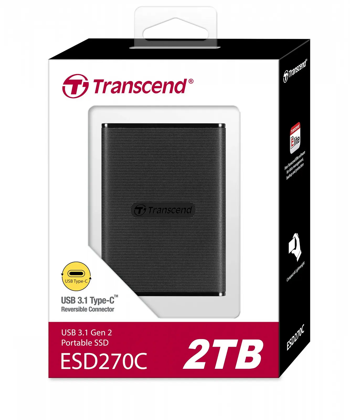 Внешний SSD Transcend ESD270C 2TB USB 3.1 Gen 2 Type-C Black, фото №2 Внешний SSD Transcend ESD270C 2TB USB 3.1 Gen 2 Type-C Black, фото №2