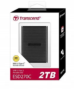 Внешний SSD Transcend ESD270C 2TB USB 3.1 Gen 2 Type-C Black synthetic.ua - Фото 1