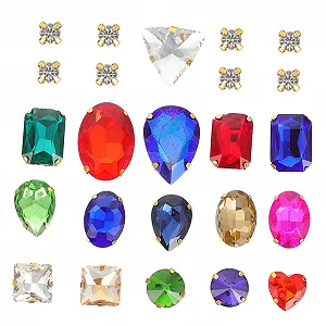 Стразы Стеклянные Lurrose для шитья, для костюмов, свадебных платьев и украшений - Фото 1