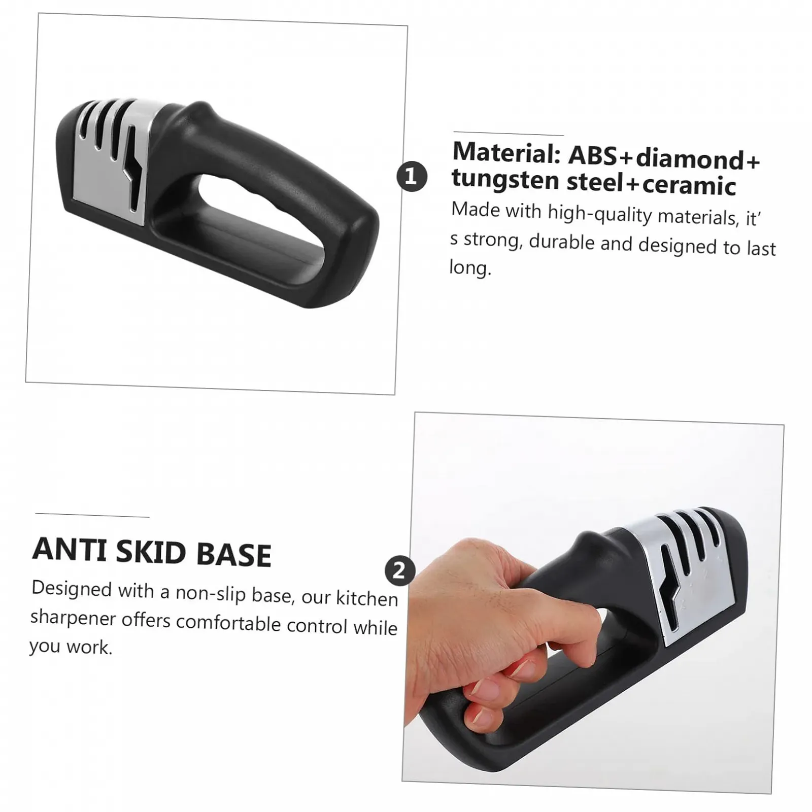 Точилка для ножів Zerodeko ручна з нековзною основою, фото №8