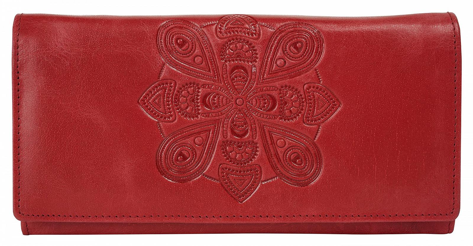 Кошелек bruno banani Mandala Женский, Натуральная кожа, 12 отделений для карт, Двойная застежка-кнопка, RFID защита, Тисненый логотип, 021645, фото №1