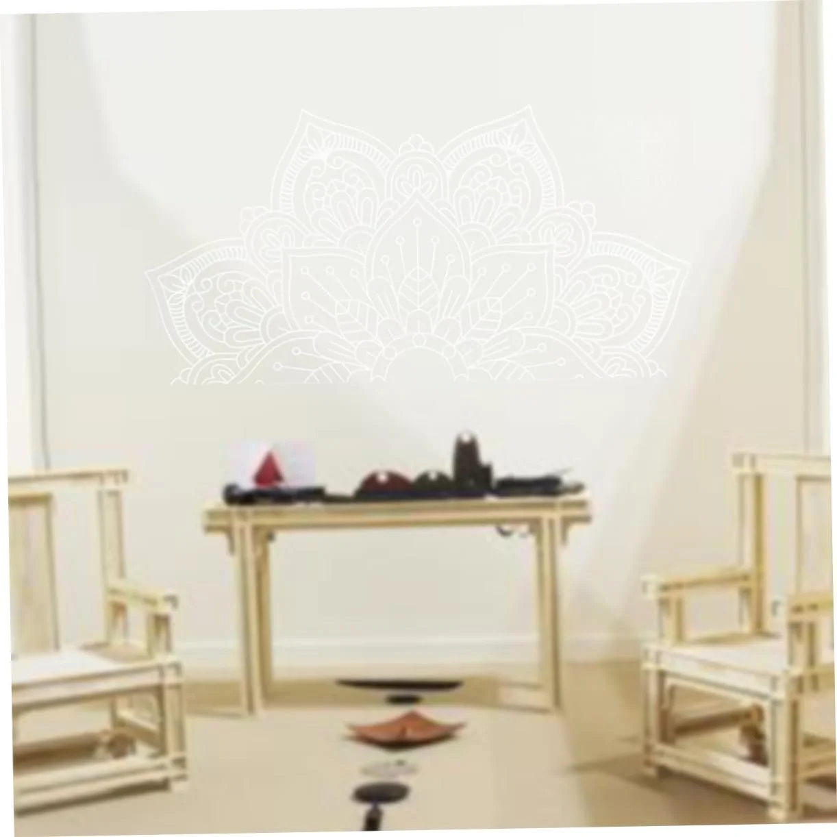 Наклейка на стену Cabilock Mandala Carved White, фото №3 Наклейка на стену Cabilock Mandala Carved White, фото №3