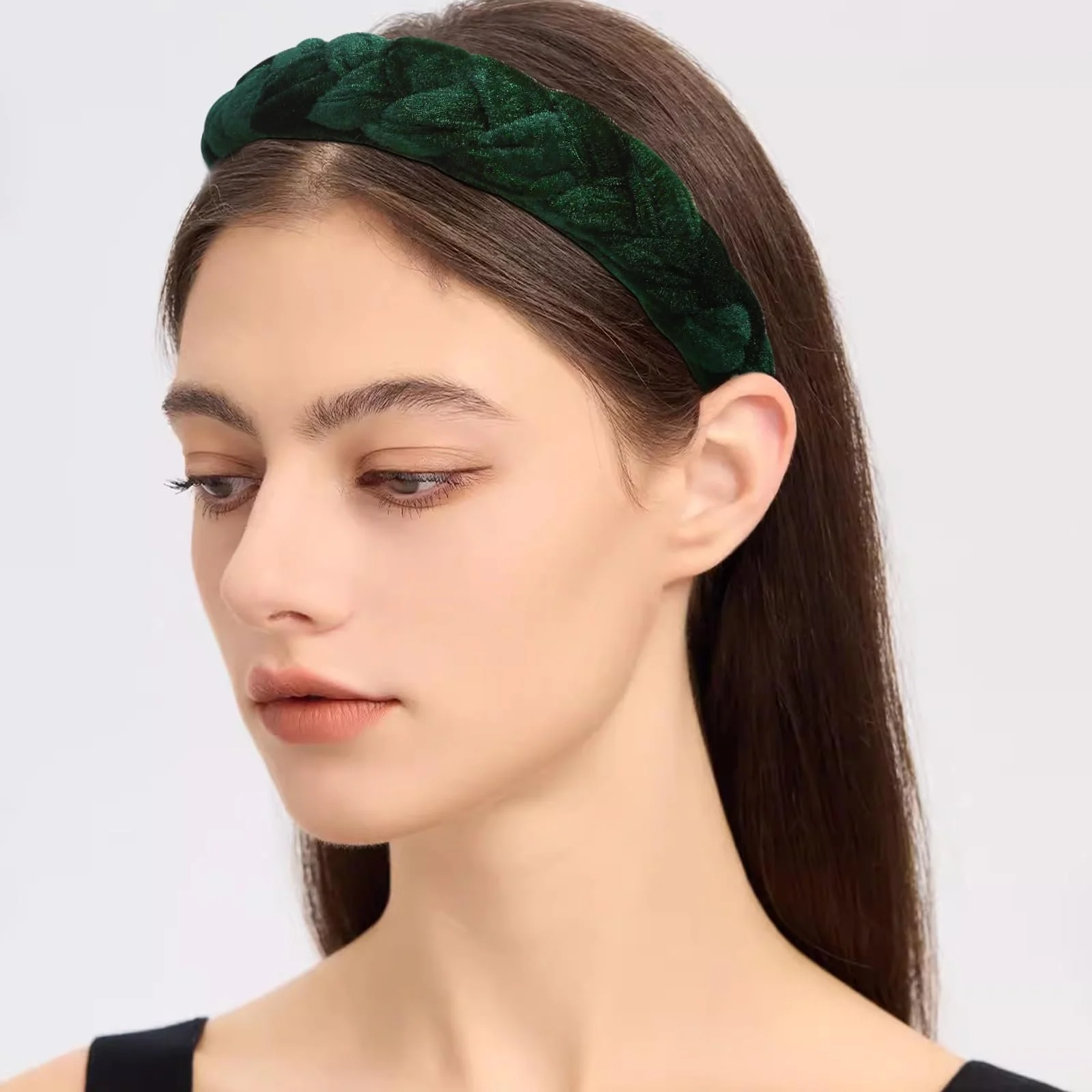 Обруч Плетіння Оксамитний Різні Кольори, 4 шт, фото №3