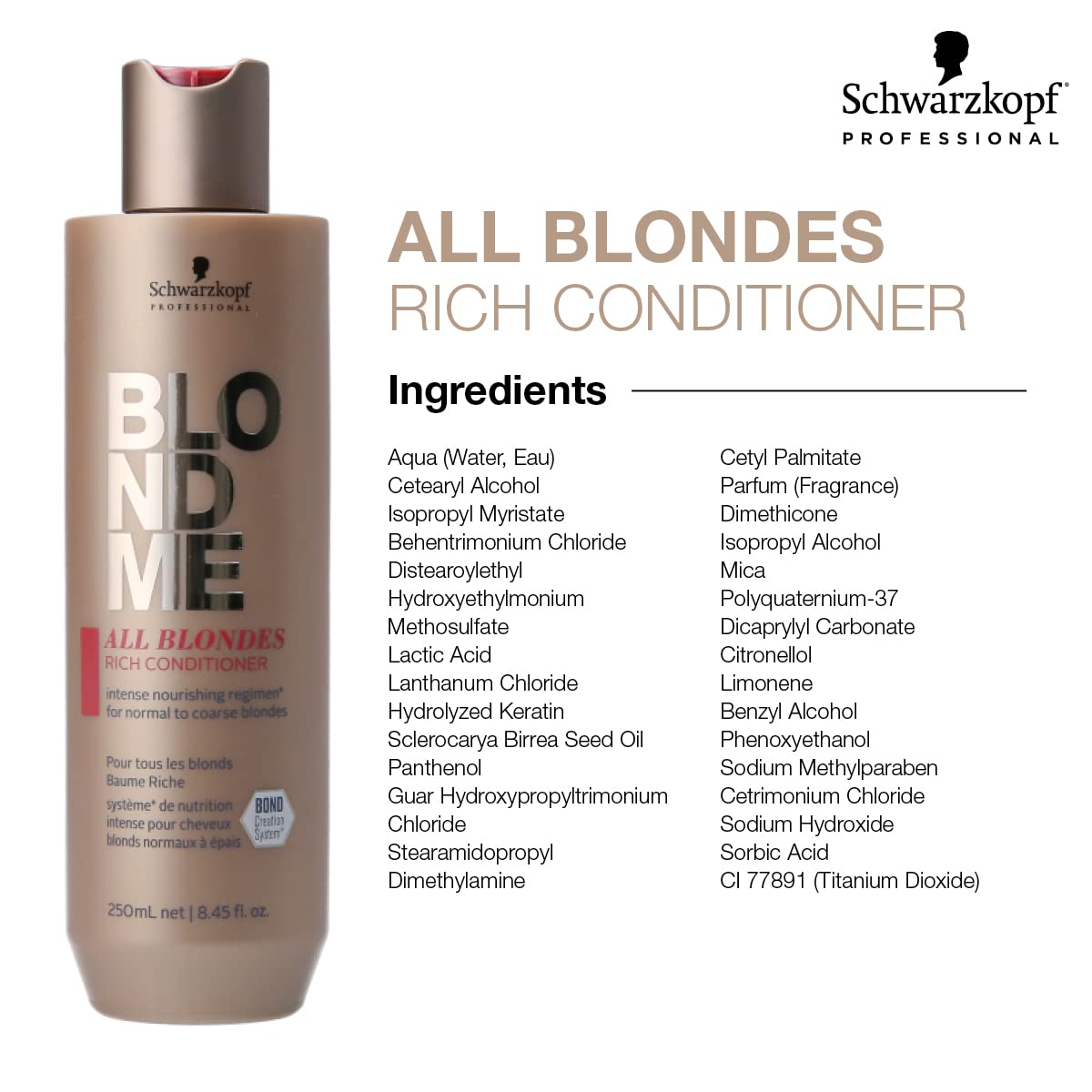 Кондиціонер Schwarzkopf BlondMe Keratin Restore For All Blonde Tones 1000 мл, фото №4