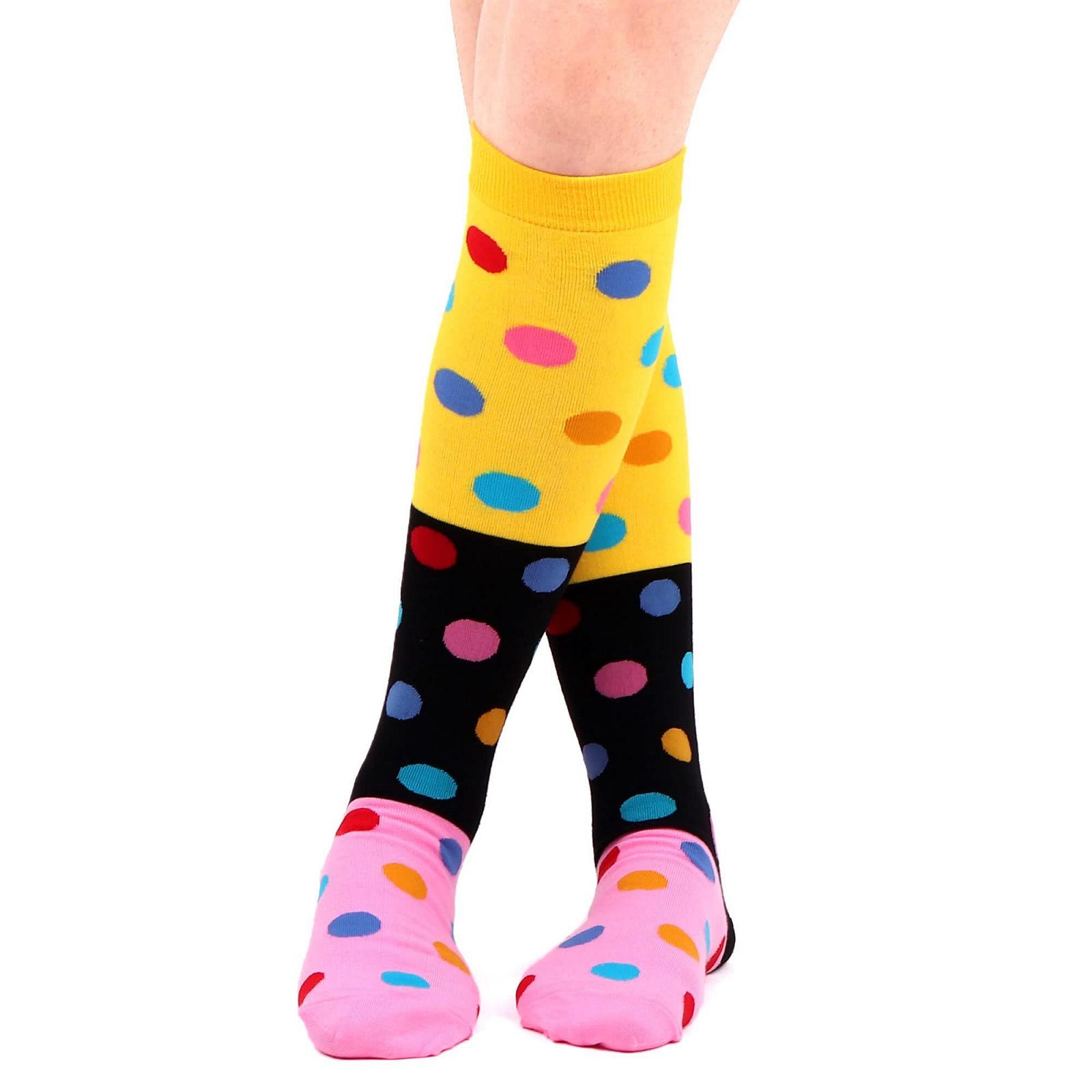 Носки WeciBor 6 пар Женские Забавные Цветные Носки из Чесаного Хлопка с Рисунком до Колена, фото №4