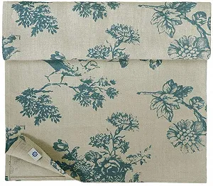 Купити Дорожка на стіл Linen & Cotton Flores квітковий мотив 100% льон 40 х 240 см Бежево-синя - Фото 1 Дорожка на стіл Linen & Cotton Flores квітковий мотив 100% льон 40 х 240 см Бежево-синя - Фото 1