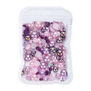 Полукруглые жемчужины для ногтей с плоской задней частью - Фото 1