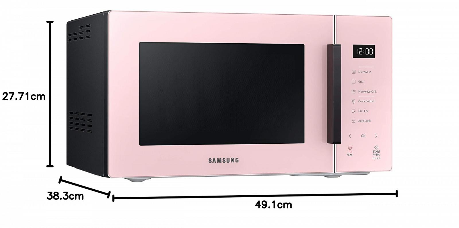 Настольная микроволновая печь Samsung Glass Design MG23T5018CP/ET AirFry 23L 800W 1100W Powder, фото №6 Настольная микроволновая печь Samsung Glass Design MG23T5018CP/ET AirFry 23L 800W 1100W Powder, фото №6