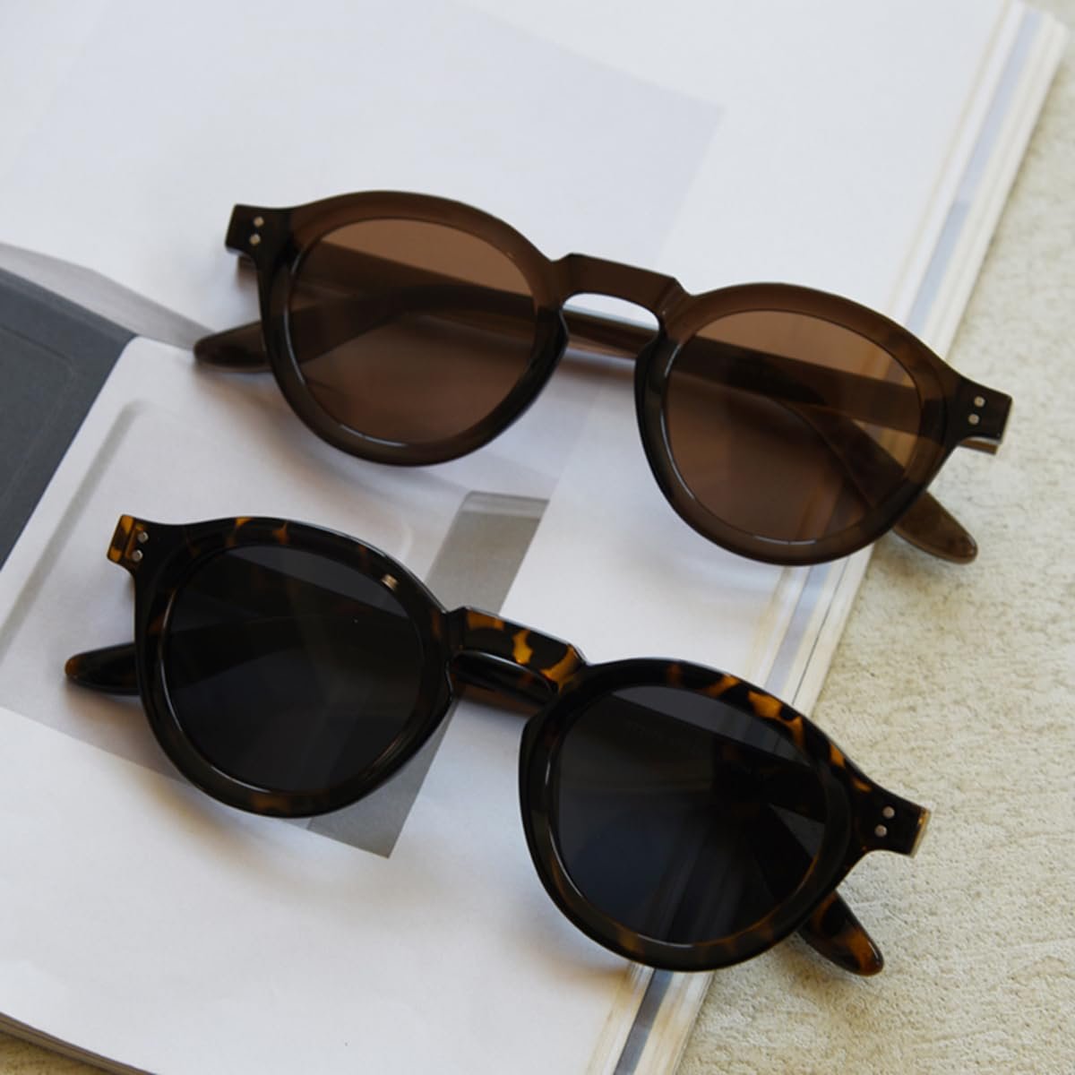 Поляризовані сонцезахисні окуляри Круглі LIGOES для жінок і чоловіків TR90 оправа Ретро UV400, фото №3 Поляризовані сонцезахисні окуляри Круглі LIGOES для жінок і чоловіків TR90 оправа Ретро UV400, фото №3