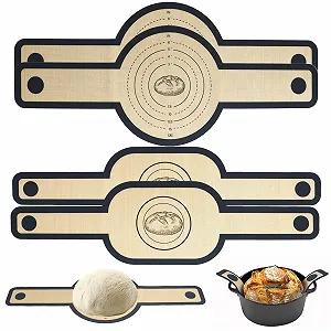Килимок для випікання 4 шт. Silicone Dutch Oven Non-Stick Heat Resistant з ручками - Фото 1