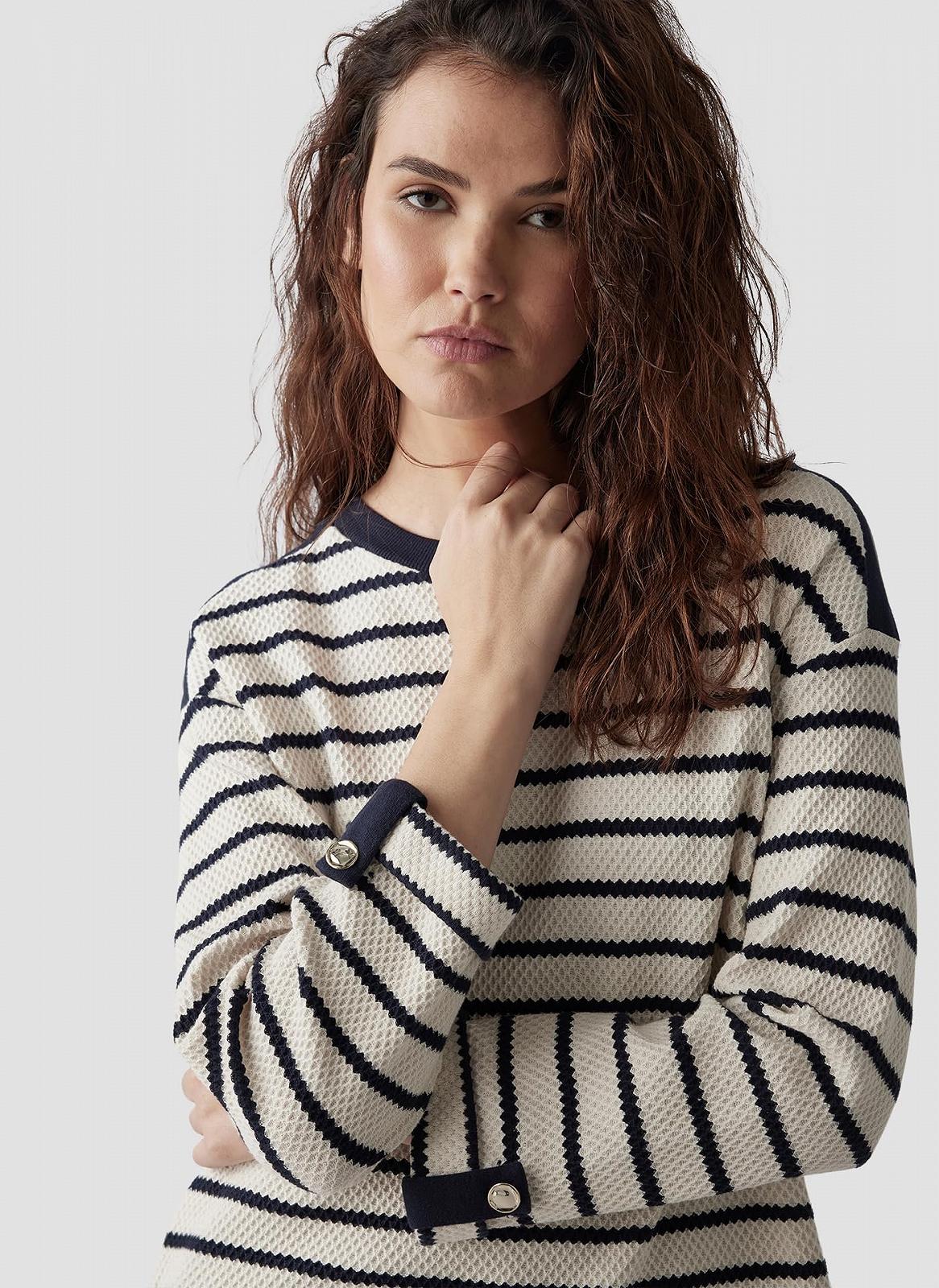 Свитшот LeComte В полоску Бежевый, фото №7 Свитшот LeComte В полоску Бежевый, фото №7