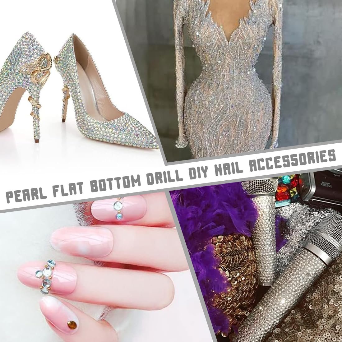 Стрази для нігтів, 2 коробки/12 відділень, намистини, фото №5