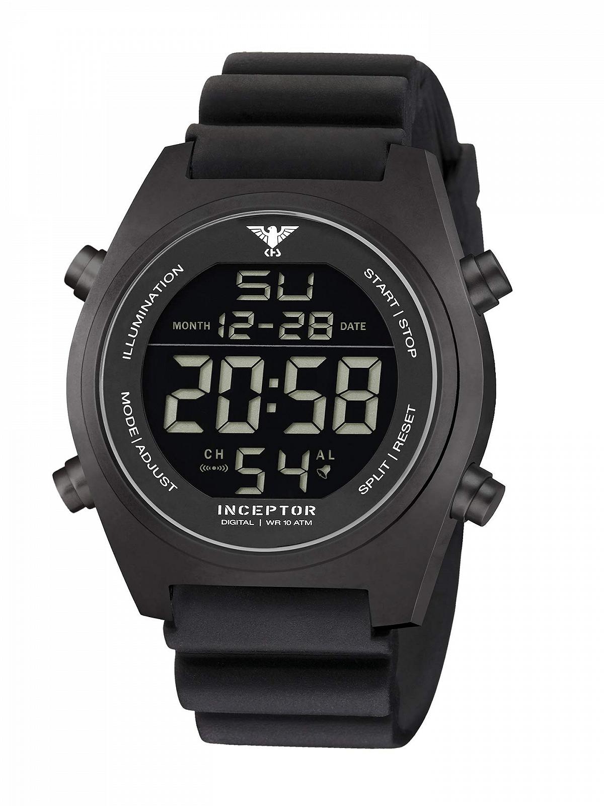 Часы KHS Inceptor Black Steel Digital KHS.INCBSD.DB Diverband Black Черный Ремешок, фото №1