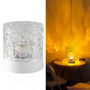 Нічник Fafeicy Water Wave ефект імітації полум'я LED атмосфера (Homochromy Connected and Non-Rotating) synthetic.ua - Фото 1