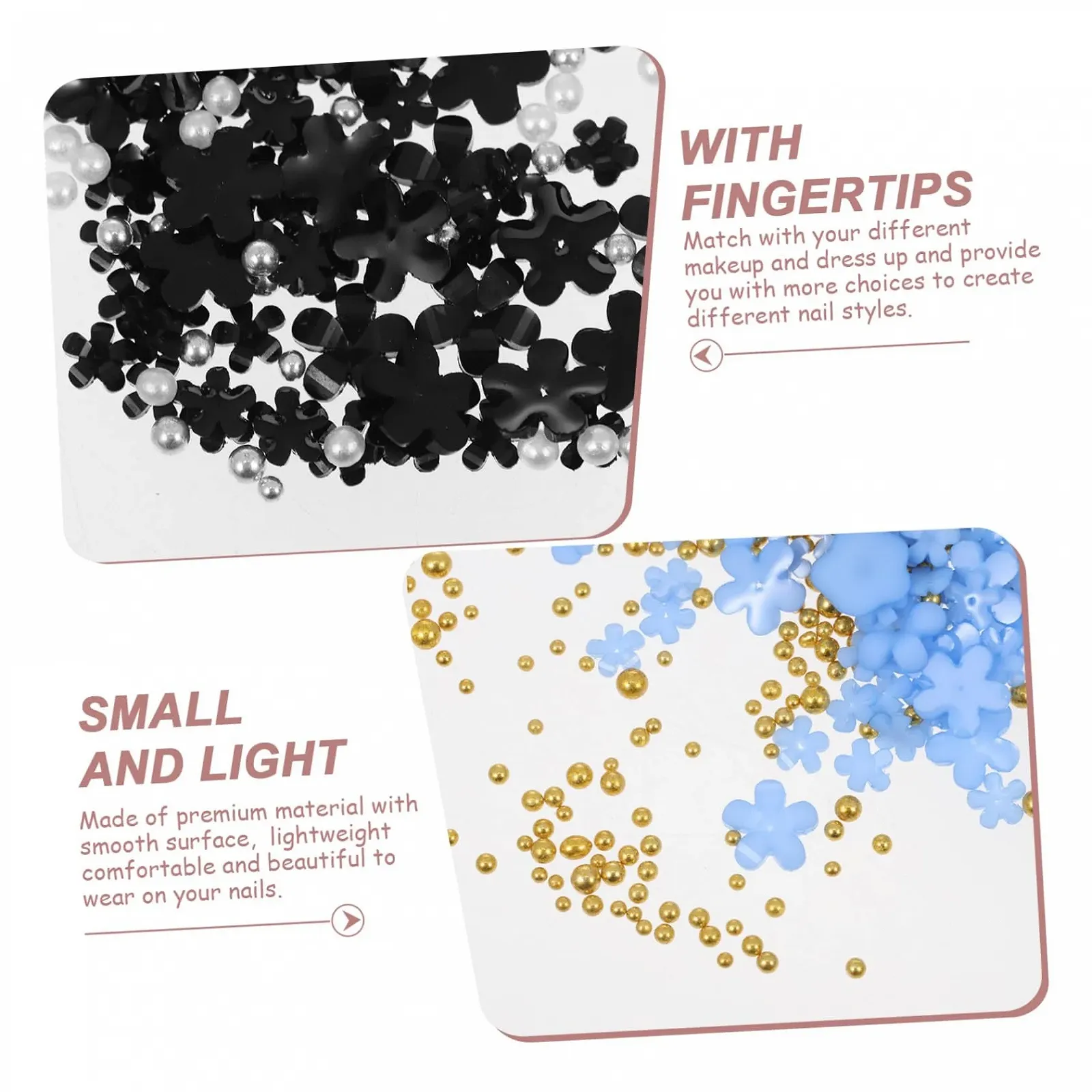 Цветок FRCOLOR Акриловый декоративный для дизайна ногтей 3D, фото №3