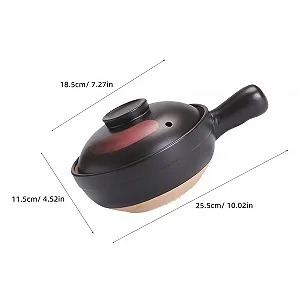 Горшок керамический для супа и тушения с крышкой и ручкой synthetic.ua - Фото 1