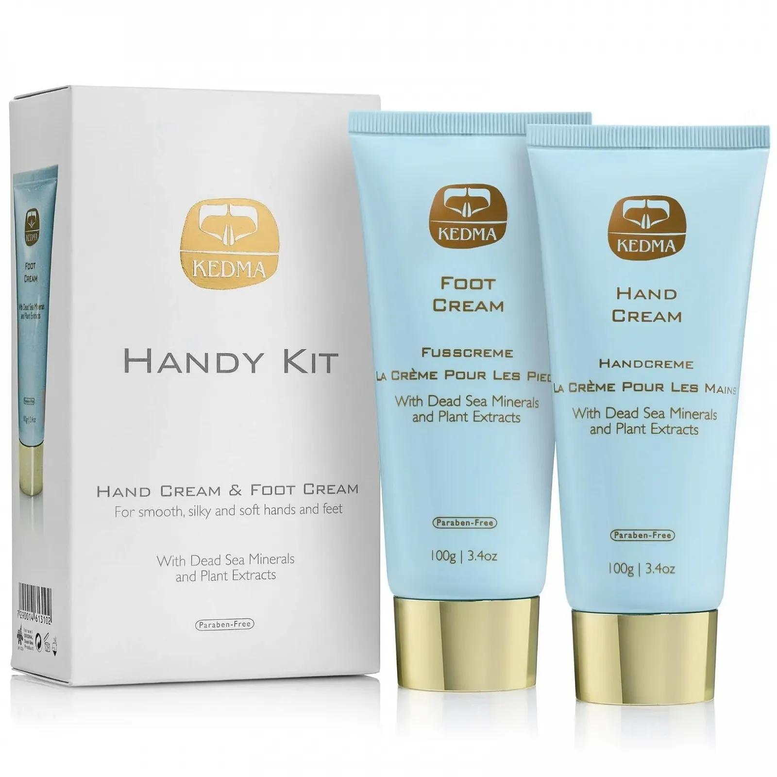 Набор для ухода за руками и ногами Kedma на основе минералов Мертвого моря Увлажняющий и питательный 2 x 100 г, фото №1 Набор для ухода за руками и ногами Kedma на основе минералов Мертвого моря Увлажняющий и питательный 2 x 100 г, фото №1