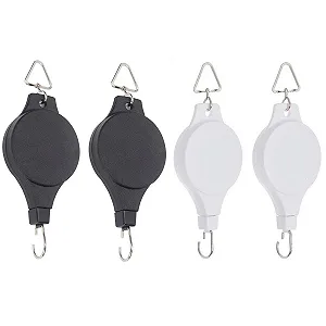 Висувні гачки для кошиків 4 шт 20 x 7.5 см Чорні та Білі - Фото 1