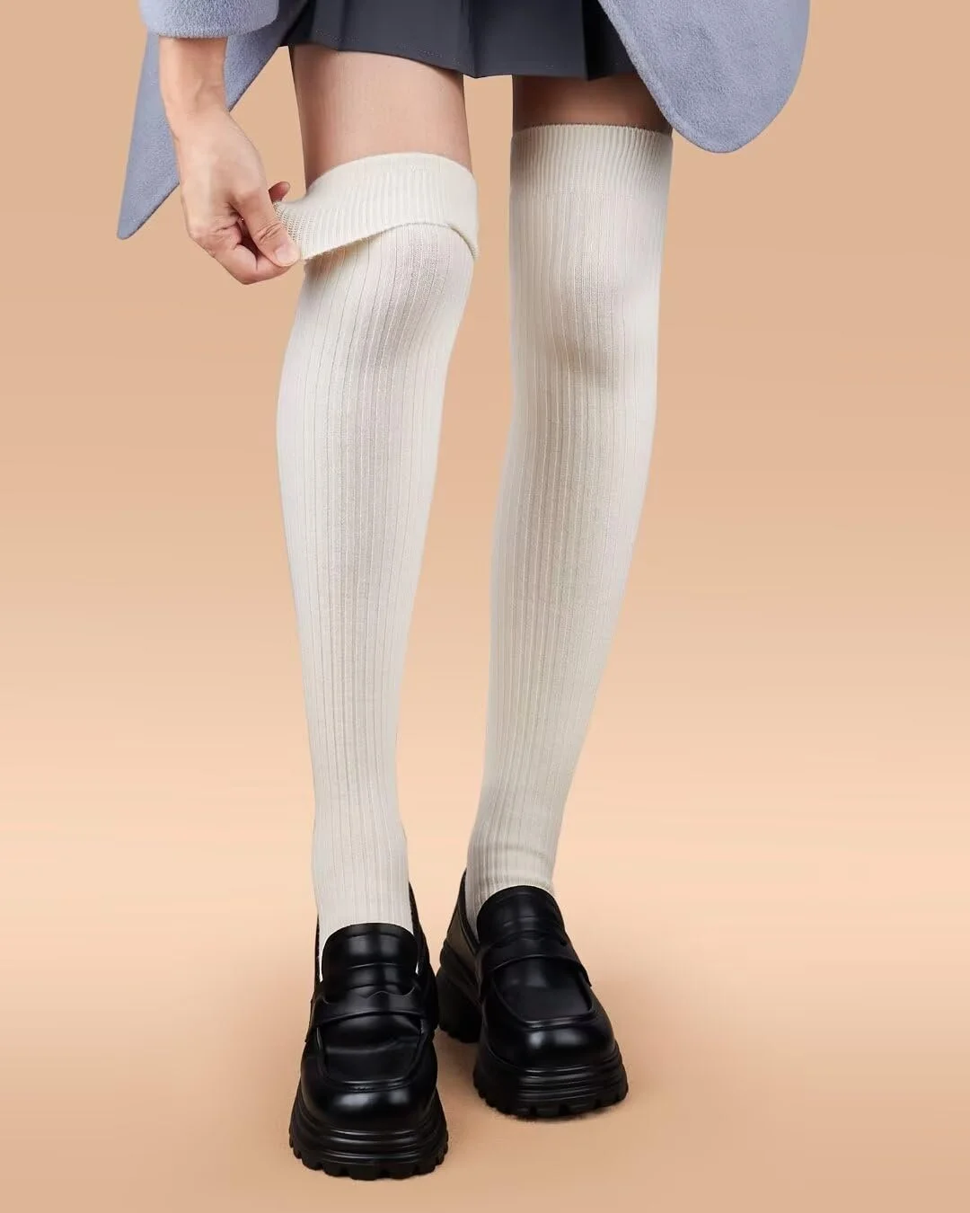 Женские очень длинные гольфы для девушек, теплые, осенне-зимние, один размер, фото №3 Женские очень длинные гольфы для девушек, теплые, осенне-зимние, один размер, фото №3