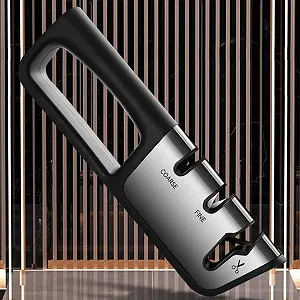 Точилка для ножів Chef Cutter Sharpener 3-ступінчаста ручна професійна synthetic.ua - Фото 1