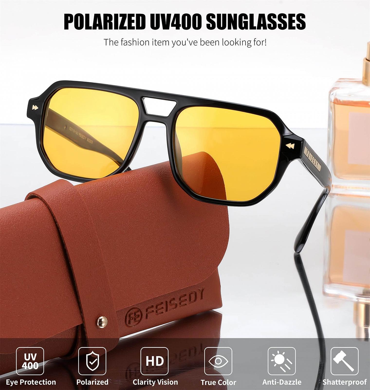 Сонцезахисні окуляри Retro FEISEDY 70s B0203 Поляризовані TR90 оправа з захистом UV400, фото №6