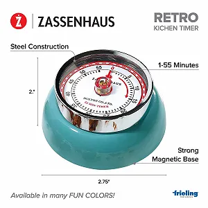 Кухонный таймер Zassenhaus Speed 071825 металлический 7 см x 7 см x 3 см цвет бензин synthetic.ua - Фото 1