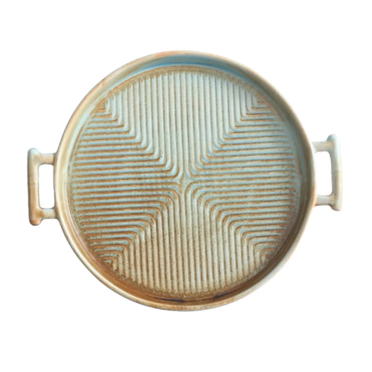 Форма для запекания iplusmile Retro керамическая круглая с двойными ручками термостойкая, фото №1 Форма для запекания iplusmile Retro керамическая круглая с двойными ручками термостойкая, фото №1