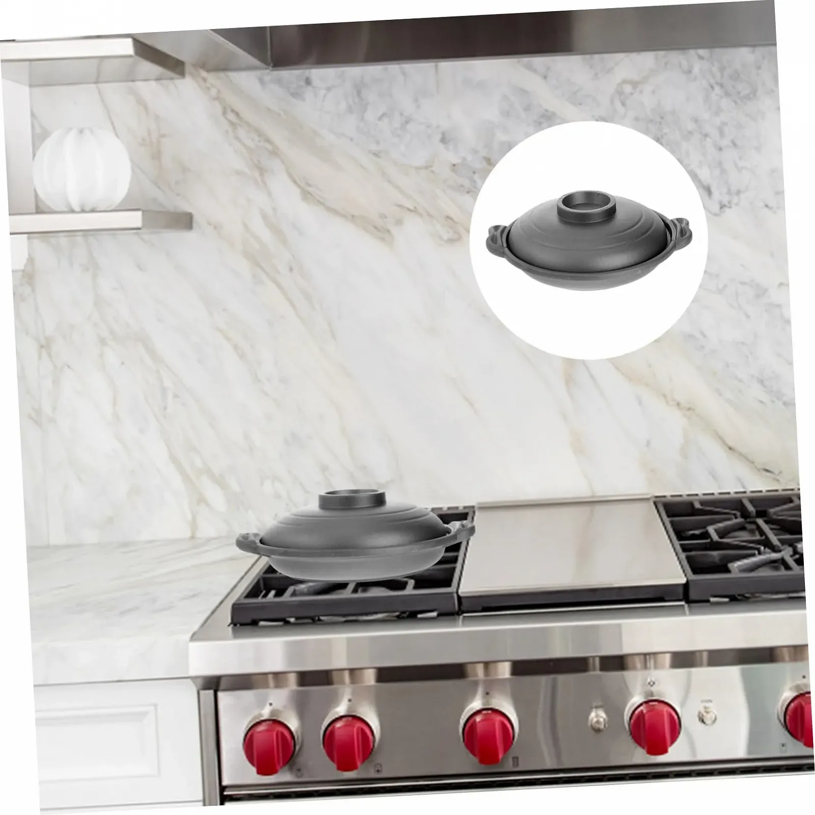 Каструля керамічна TOYANDONA антипригарна з ергономічними ручками для плити та пари, фото №7