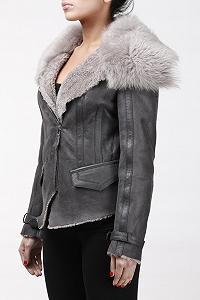 Куртка Infinity Leather из натуральной овечьей шерсти Toscana, серая synthetic.ua - Фото 1
