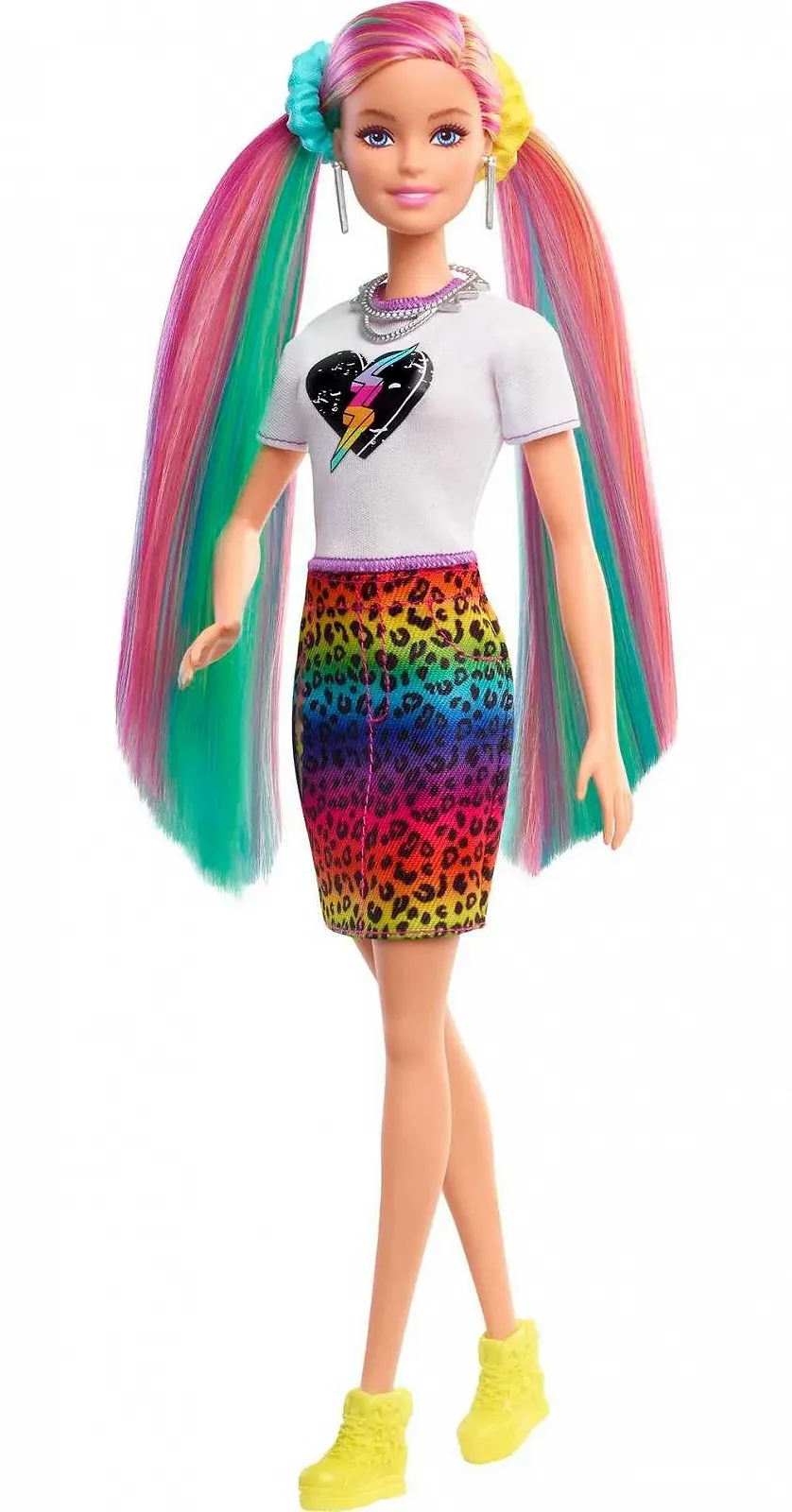 Лялька Barbie Leopard Rainbow Hair GRN81, фото №4 Лялька Barbie Leopard Rainbow Hair GRN81, фото №4