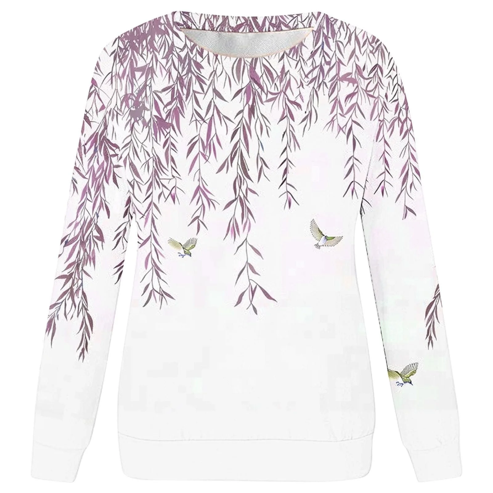 Женский Пуловер Komiseup Однотонный Свитшот Oversized Круглый вырез Длинный рукав Бежевый, фото №4