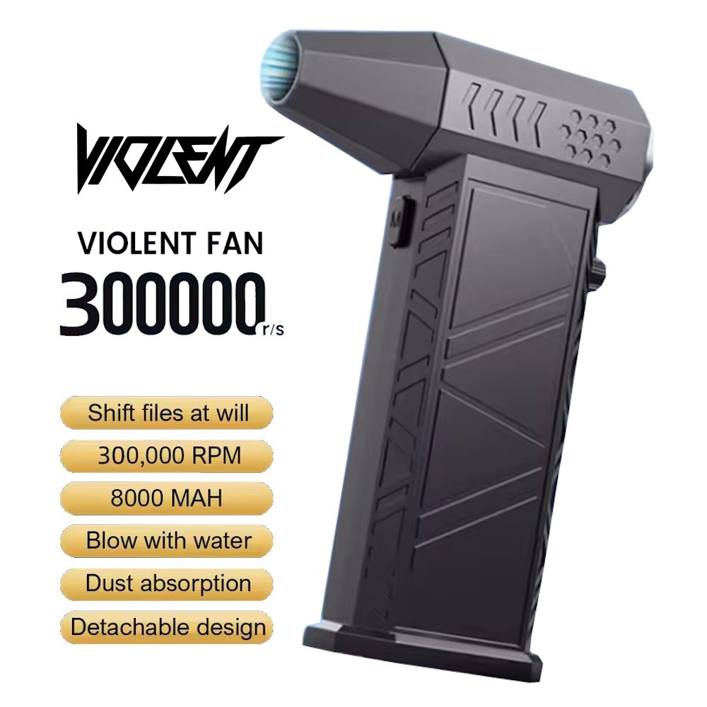 Портативный турбовентилятор Violent MR Pulsar Turbo Jet Fan 300000 RPM Black, фото №1