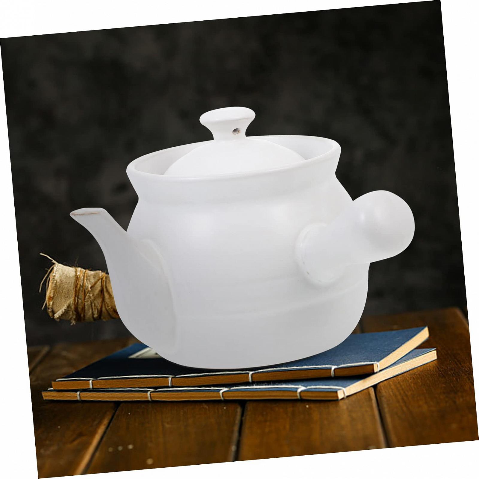 Горшок керамический GALPADA для приготовления лекарств с носиком и термоизоляционной ручкой, фото №9