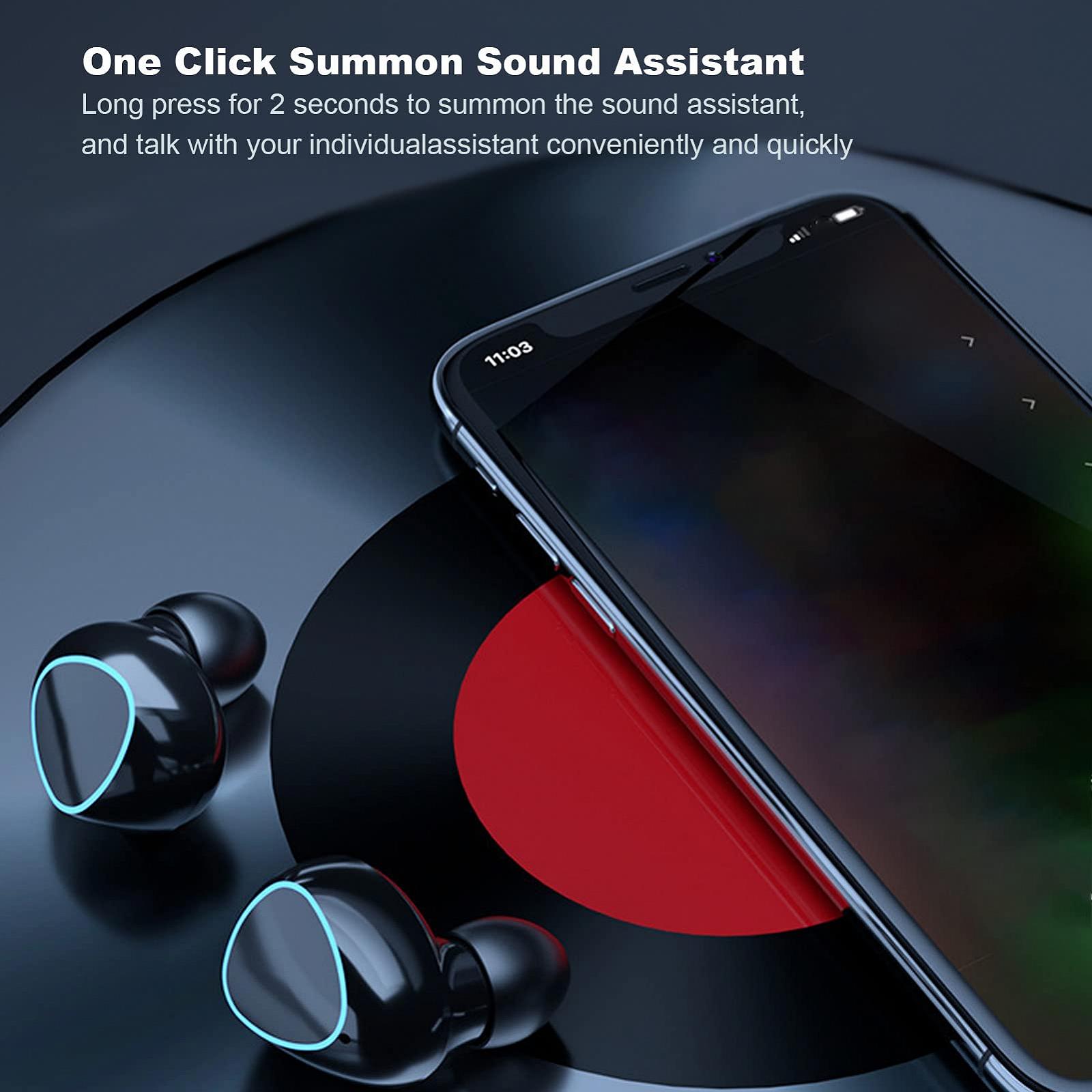 Безпровідні навушники Real Bluetooth з сенсорним керуванням з бездротовим зарядним чохлом водонепроникні IPX7 стерео з мікрофоном для спорту, фото №7 Безпровідні навушники Real Bluetooth з сенсорним керуванням з бездротовим зарядним чохлом водонепроникні IPX7 стерео з мікрофоном для спорту, фото №7