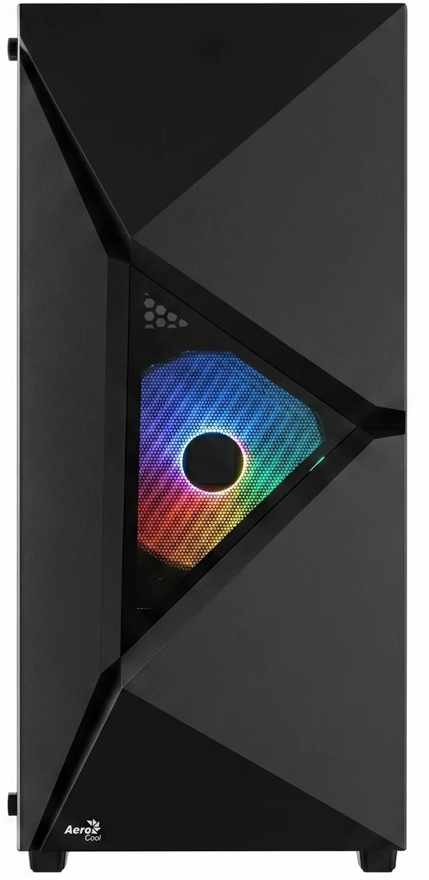 Корпус Aerocool Player-G-BK-v1 / Miditower / ATX / Glass / 2x120mm FRGB / Black, фото №2