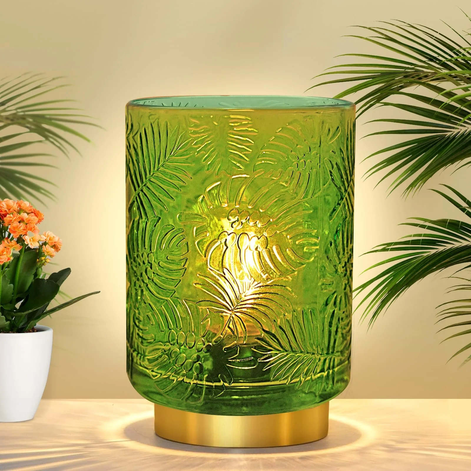 Настільна лампа Bonlux Бездротова Скло Зелена, фото №1