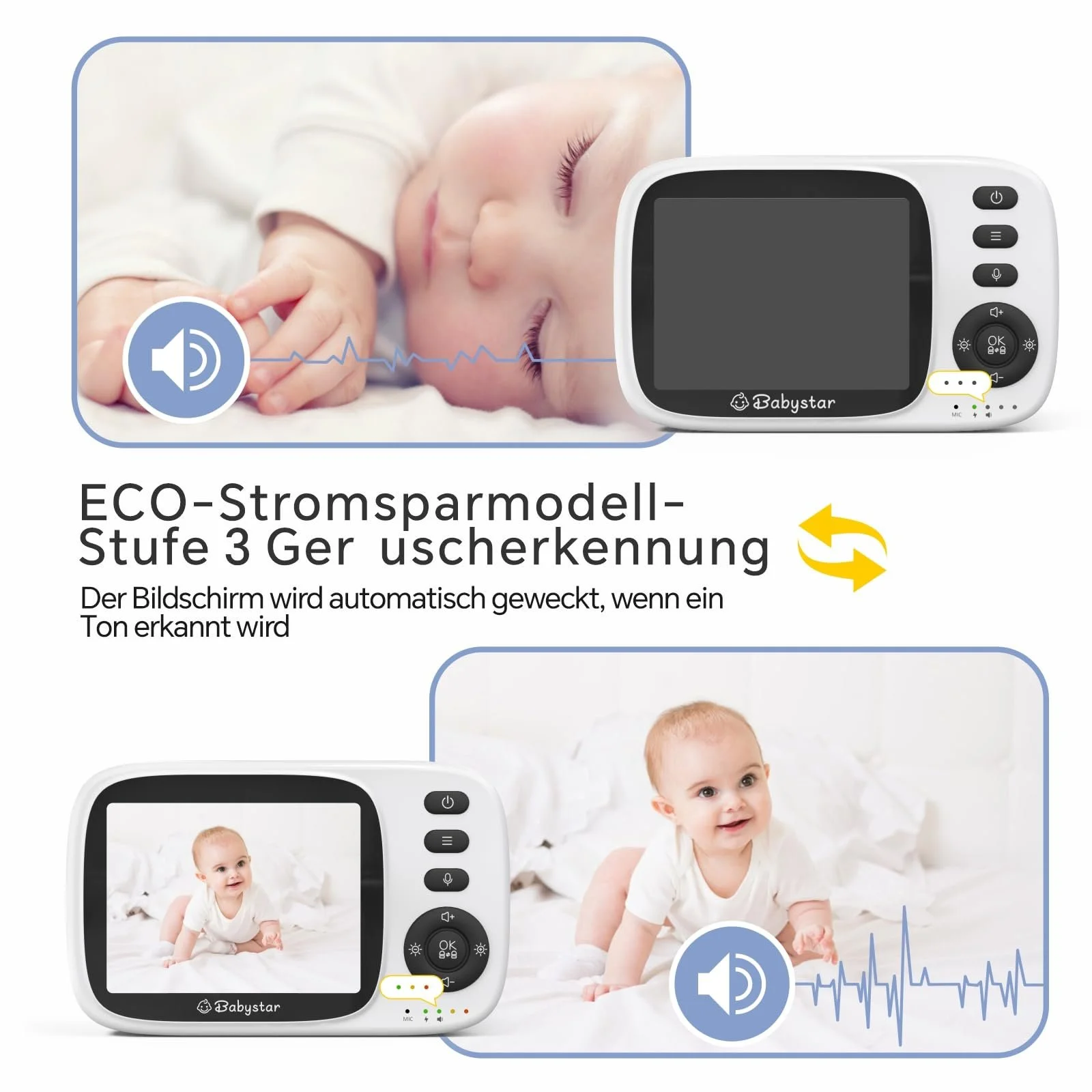 Видеоняня Babystar 3.2" 2100 mAh ECO Night Vision, фото №3 Видеоняня Babystar 3.2" 2100 mAh ECO Night Vision, фото №3