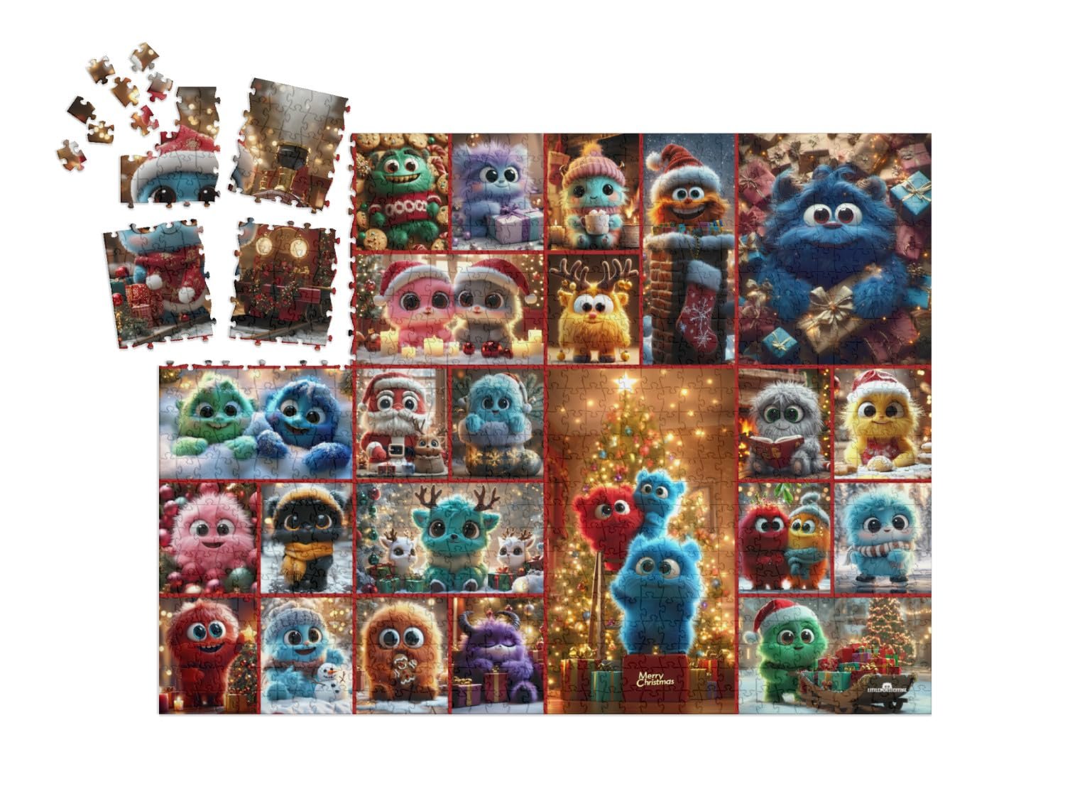 Пазл-адвент-календарь puzzleYOU LITTLEMONSTERTIME Advent Calendar 2025 1000 элементов 64 x 48 см, фото №2