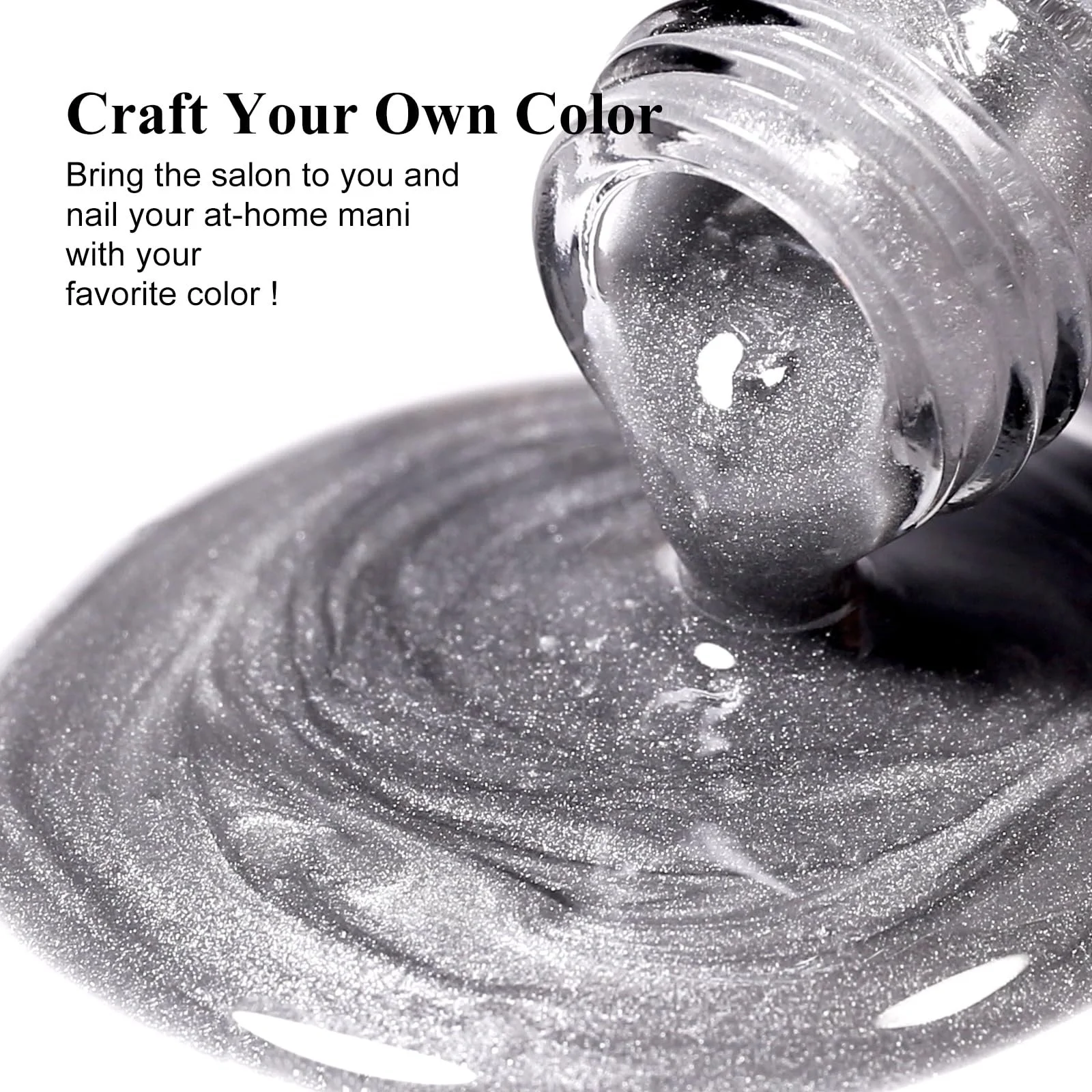 Гель-лак Imtiti Cat Eye Moonlight, 15 мл, серебристый голографический, хрустальный бриллиант, с магнитной палочкой, фото №2